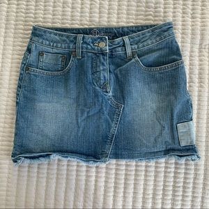 Bebe Y2K jean mini skirt